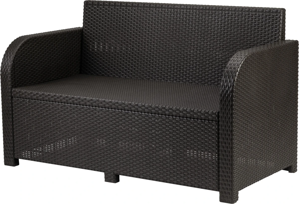 Диван 2-х местный Decorona ДеРотанг 1290х625х765 мм теплый орех