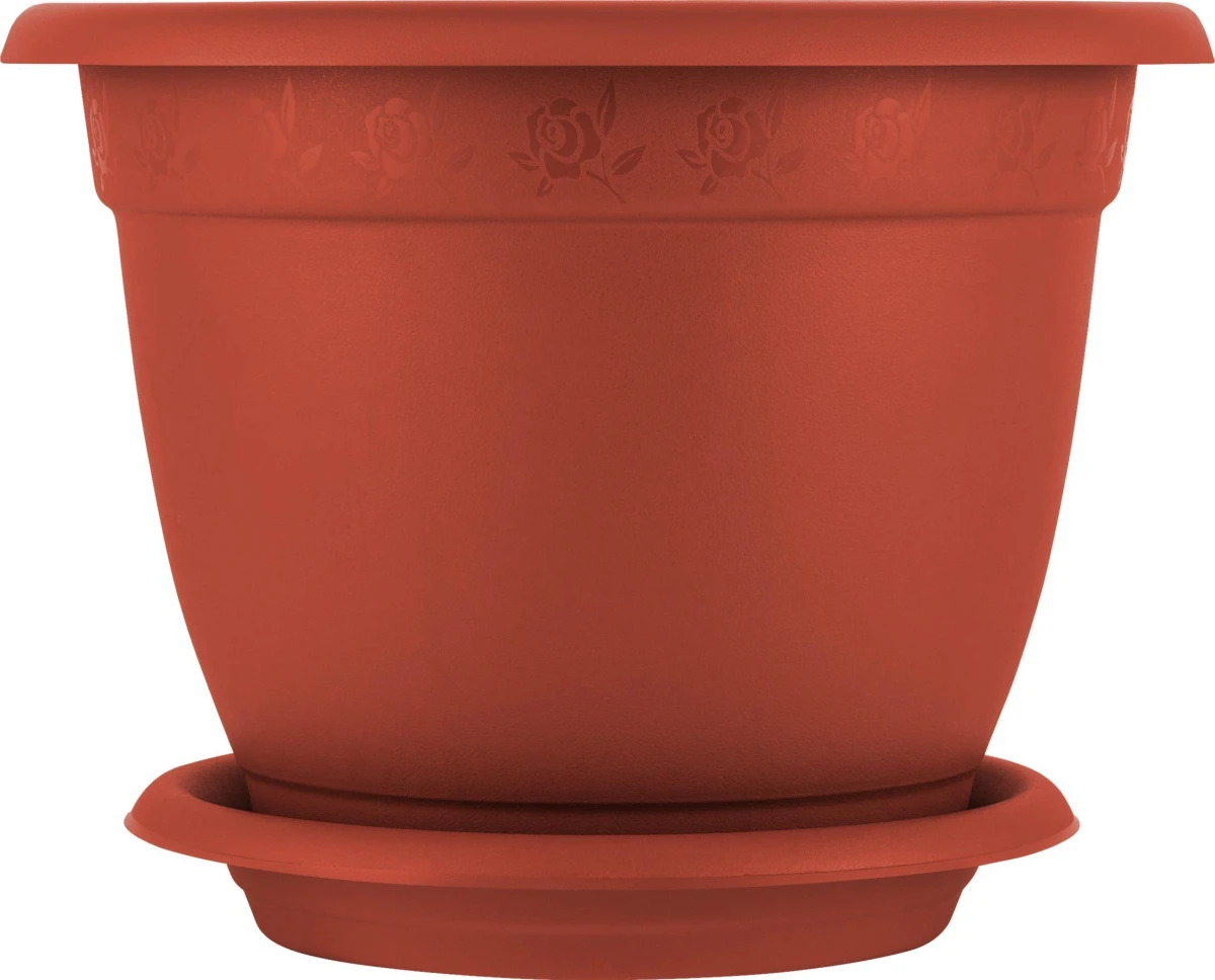 Горшок для цветов InGreen Афродита D210 mm, 2,9л с подставкой №4 терракотовый (40 шт.)