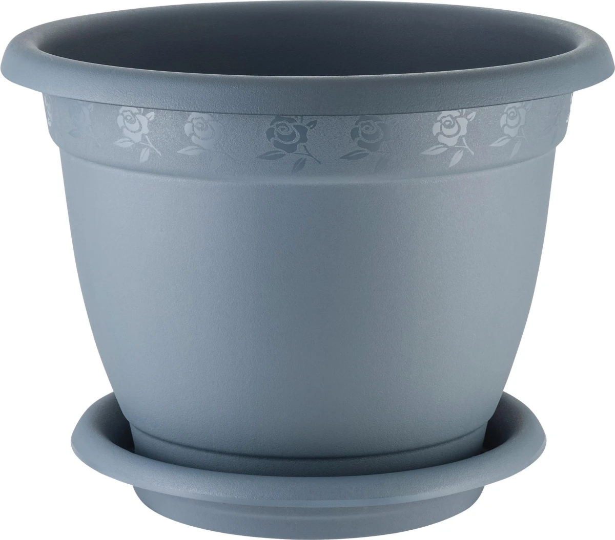 Горшок для цветов InGreen Афродита D340 mm, 12,7л с подставкой №7 серый (5 шт.)