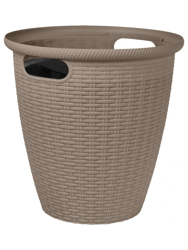 Кашпо напольное Ротанг D266мм/10 л с внутренним горшком 6 л, французский платан