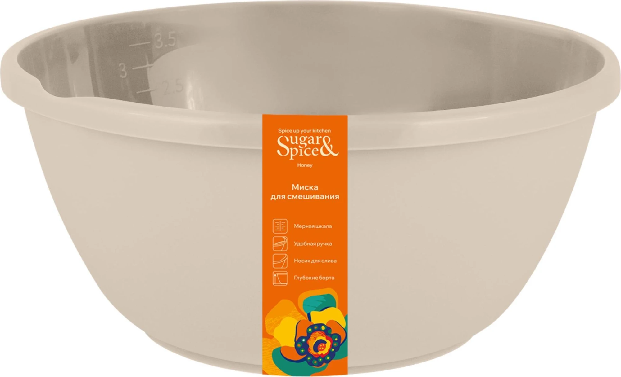 Миска для смешивания Корица 4,1л, латте (16 шт.)